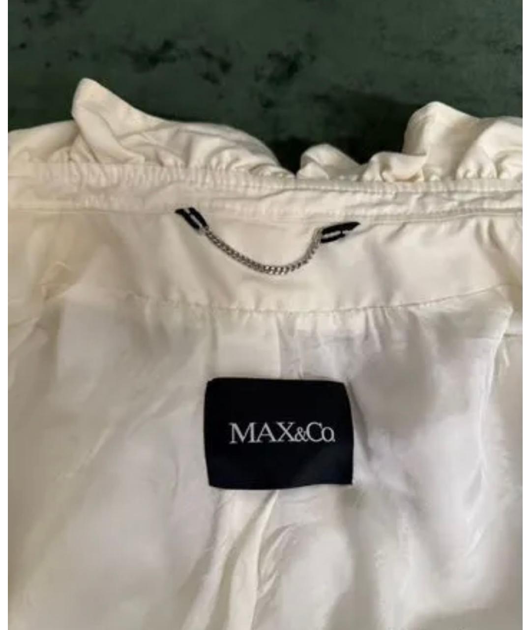 MAX&CO Белый хлопковый тренч/плащ, фото 9