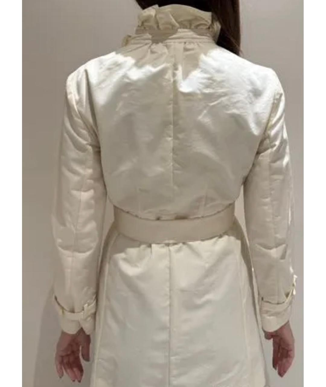 MAX&CO Белый хлопковый тренч/плащ, фото 6