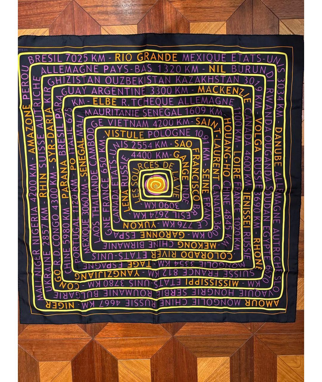 HERMES Мульти шелковый платок, фото 3