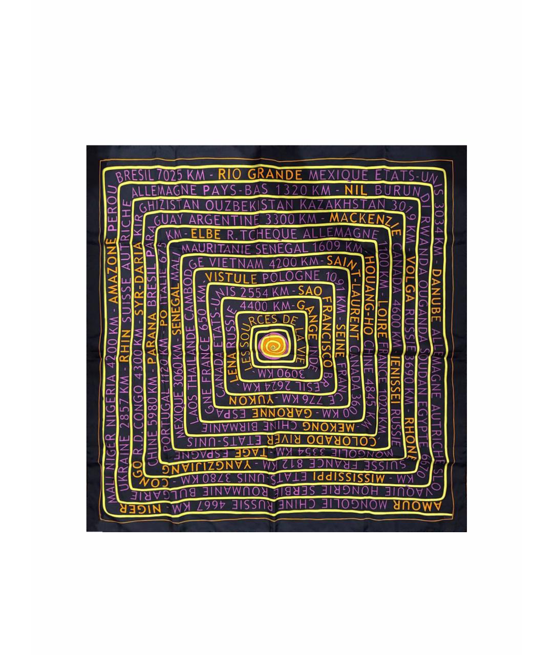 HERMES Мульти шелковый платок, фото 1