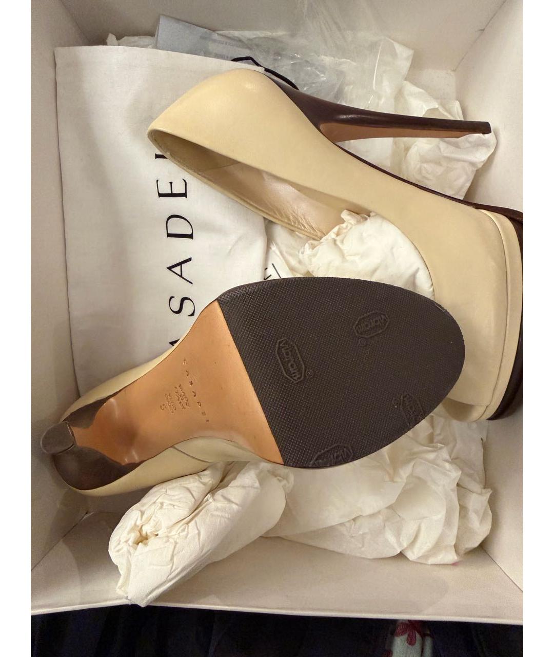 CASADEI Бежевые кожаные туфли, фото 4