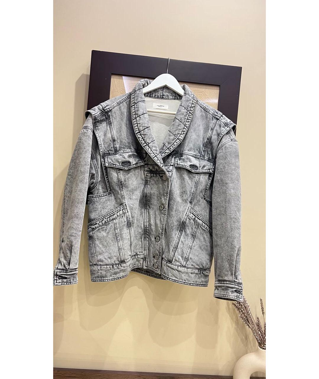 ISABEL MARANT ETOILE Серая деним куртка, фото 3