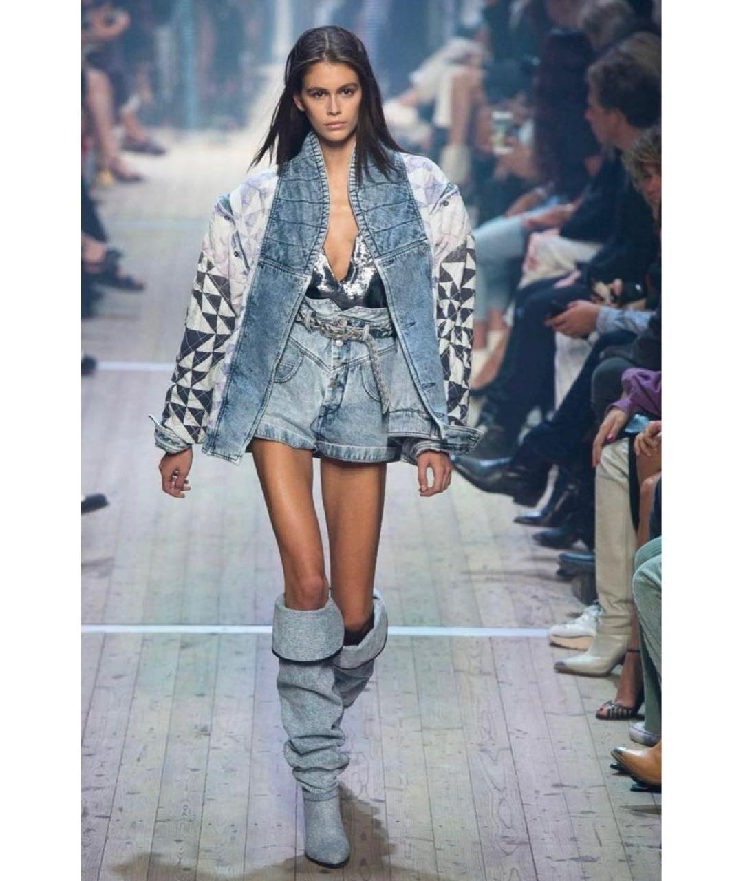 ISABEL MARANT ETOILE Серая деним куртка, фото 7