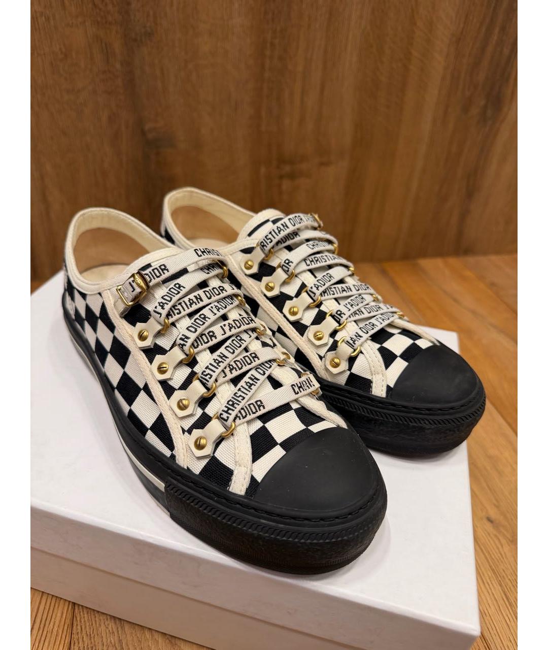 CHRISTIAN DIOR Мульти текстильные кеды, фото 7
