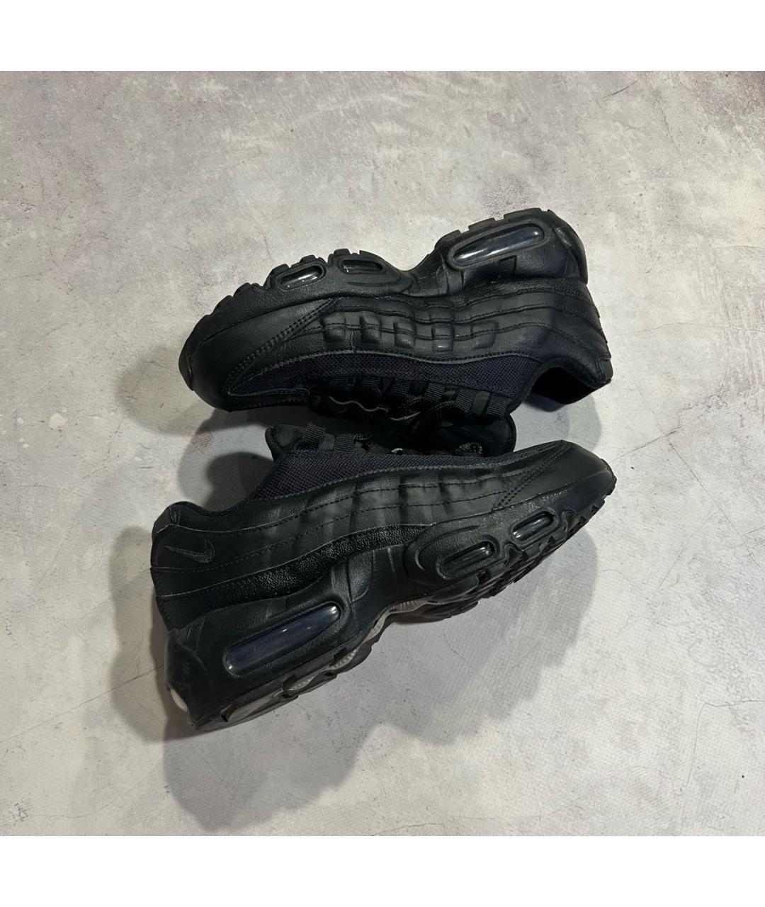 NIKE Черные кроссовки из искусственной кожи, фото 3