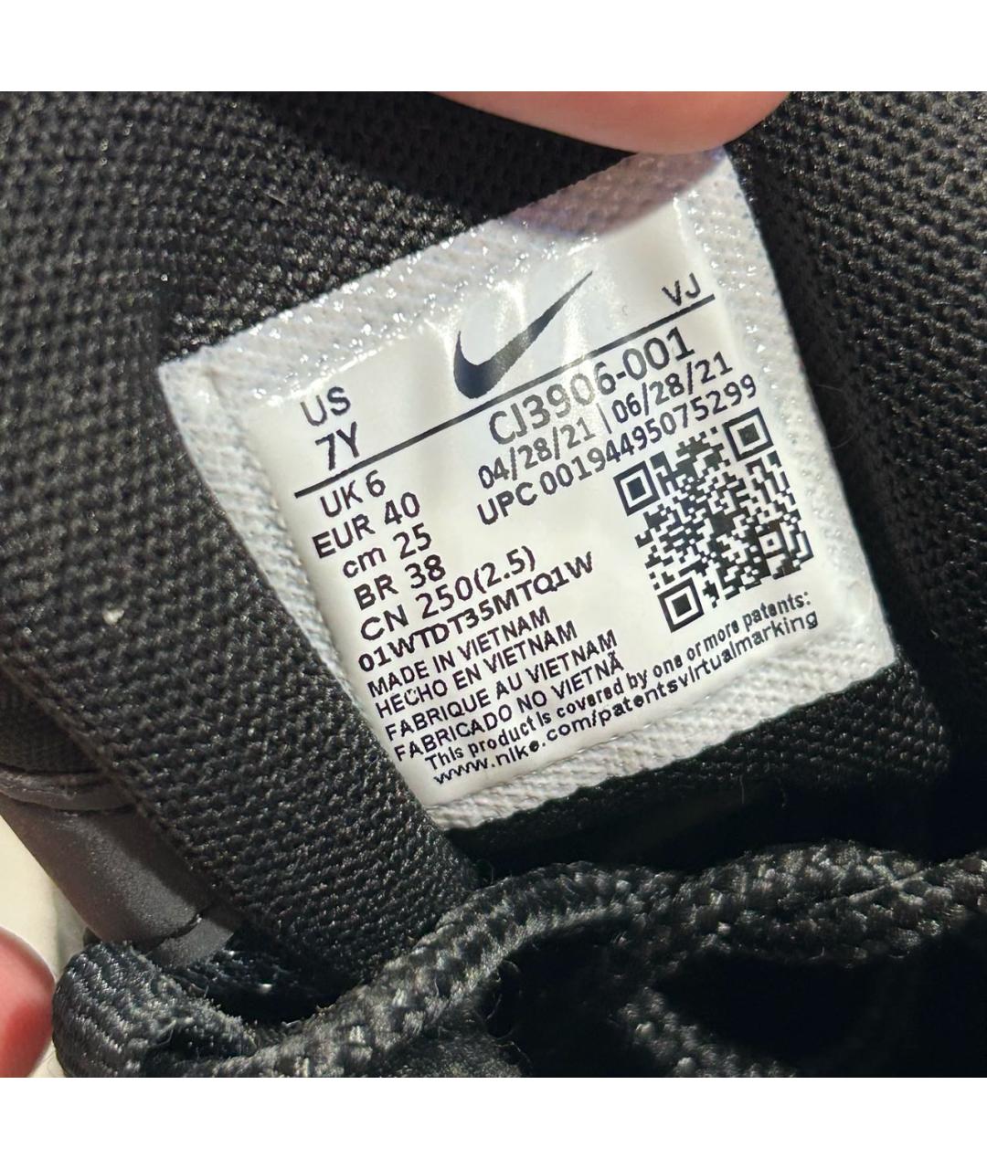 NIKE Черные кроссовки из искусственной кожи, фото 6