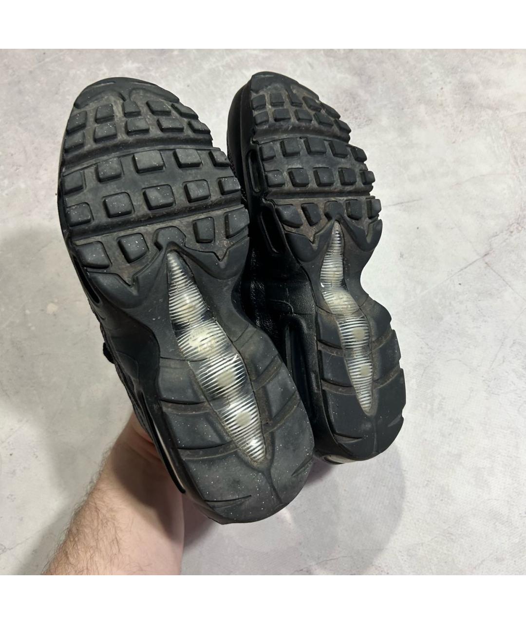 NIKE Черные кроссовки из искусственной кожи, фото 5