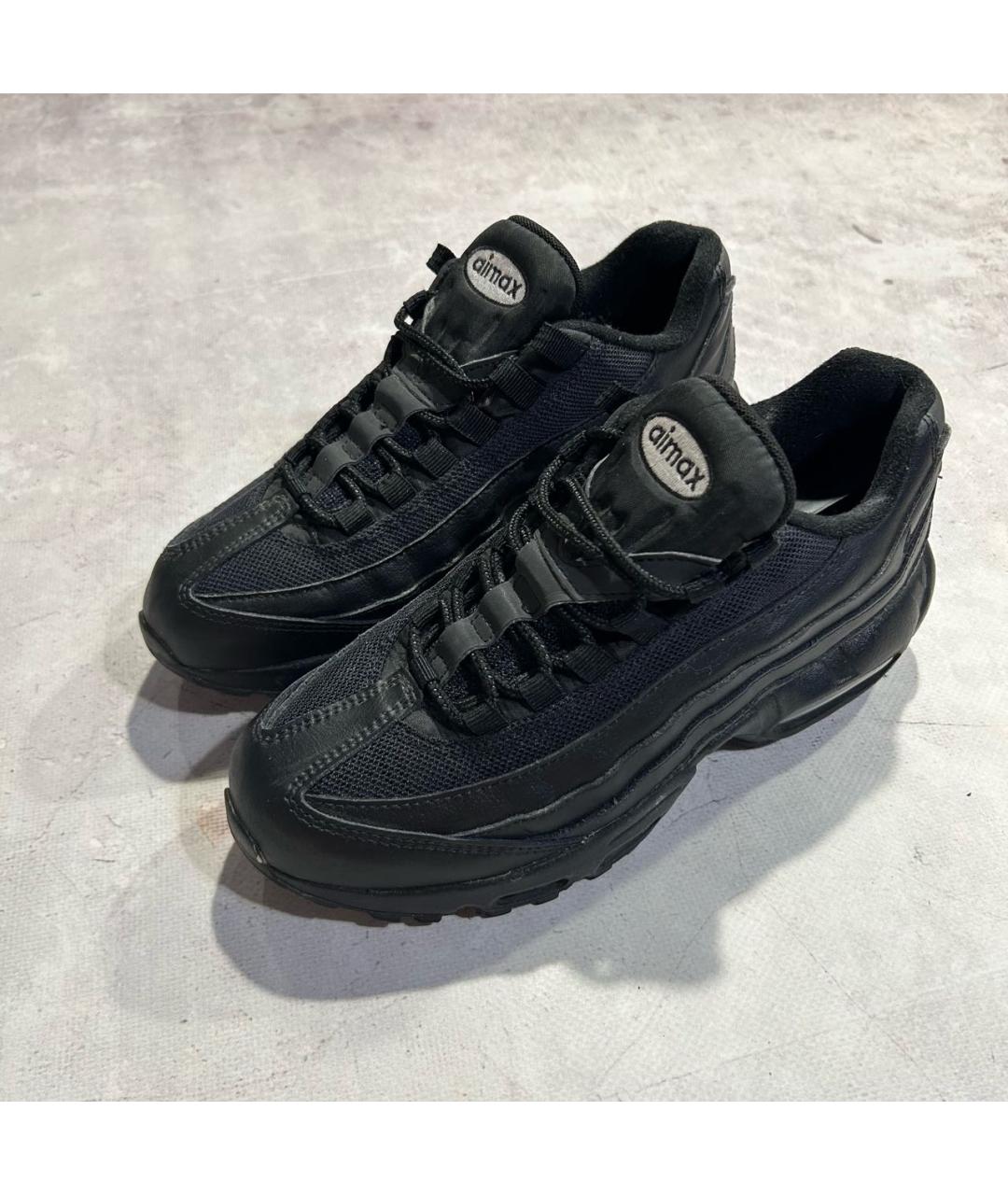 NIKE Черные кроссовки из искусственной кожи, фото 2