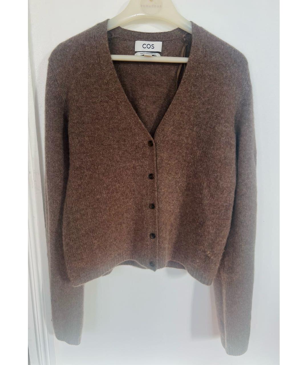 COS Коричневый кашемировый кардиган, фото 5