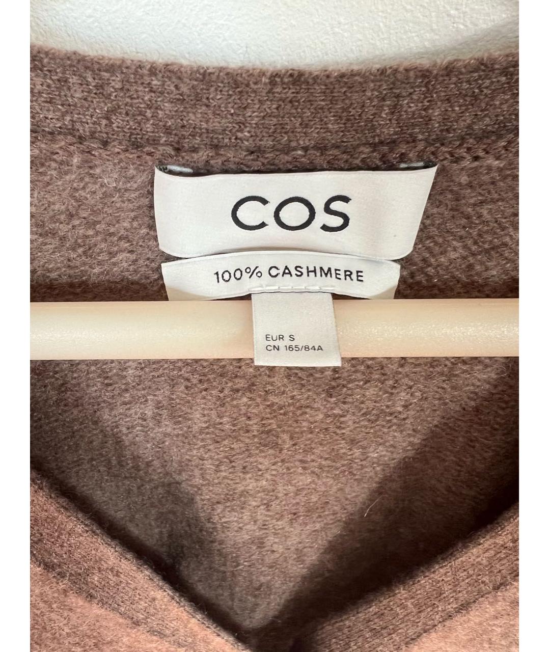 COS Коричневый кашемировый кардиган, фото 4