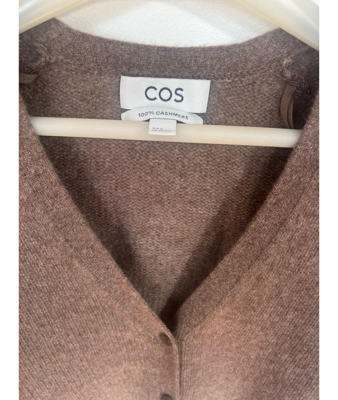 COS Коричневый кашемировый кардиган, фото 3