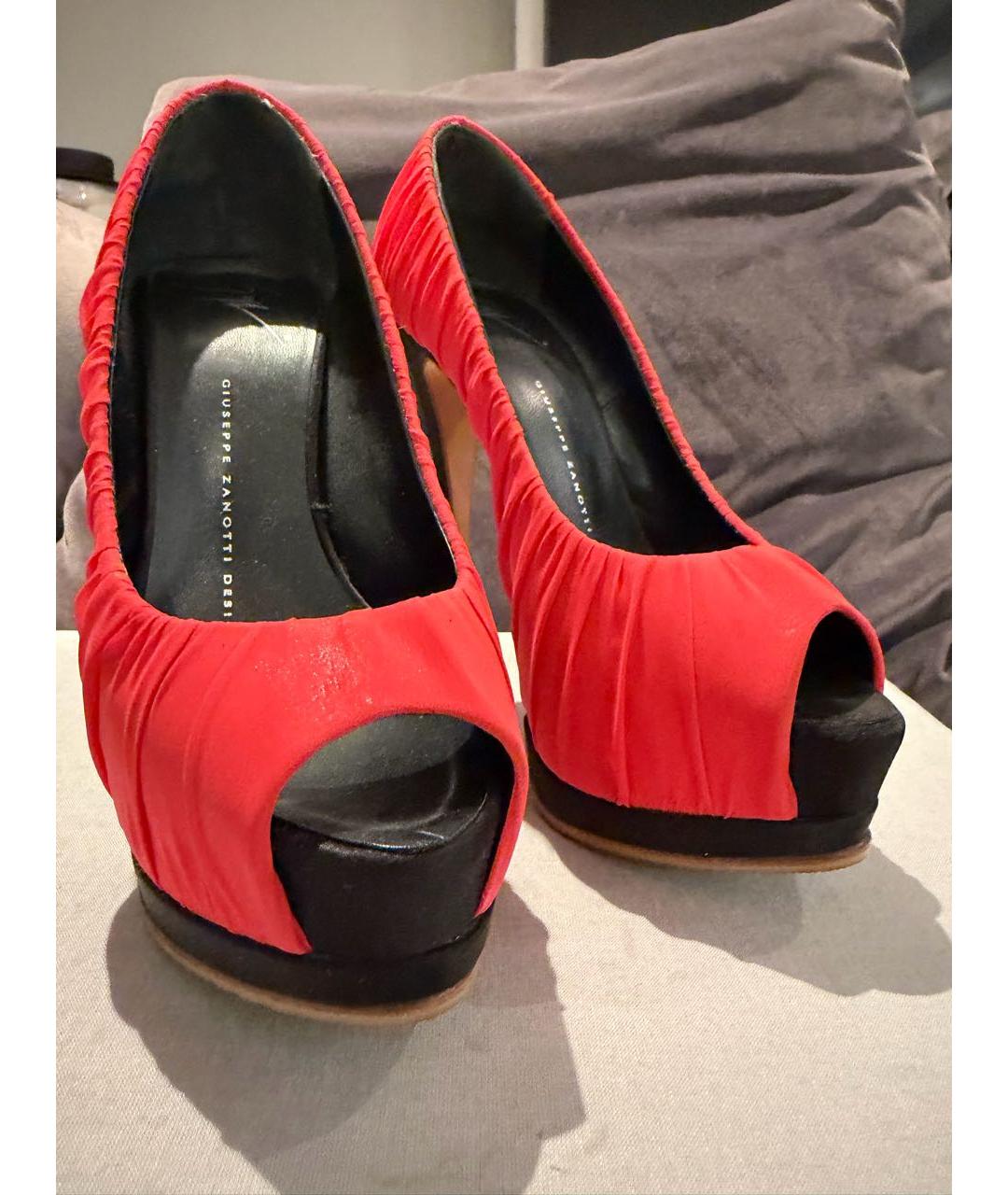 GIUSEPPE ZANOTTI DESIGN Коралловые текстильные туфли, фото 4