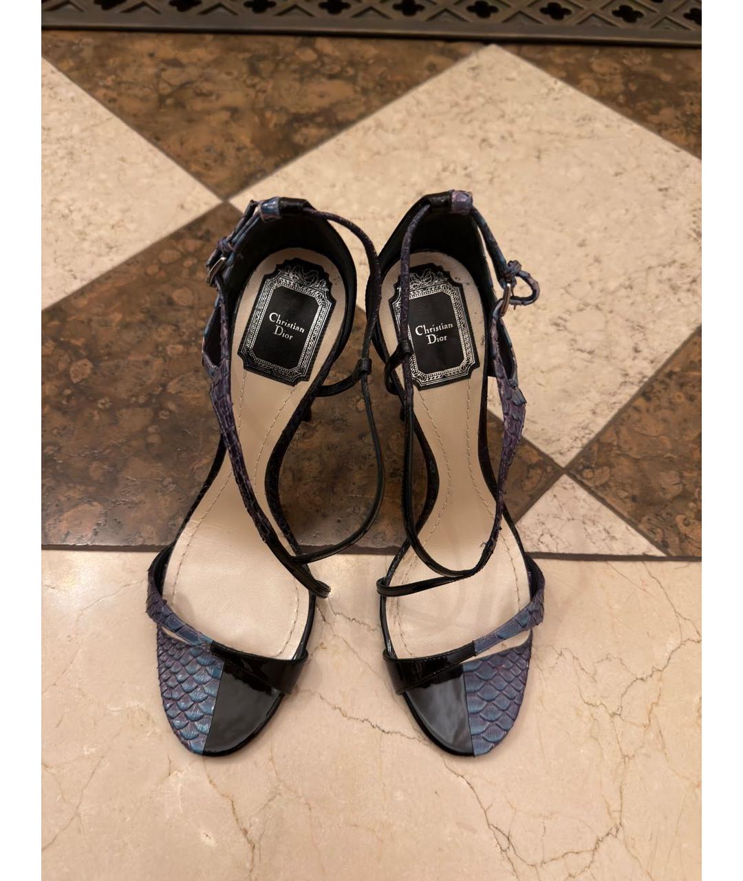 CHRISTIAN DIOR Мульти босоножки из экзотической кожи, фото 2