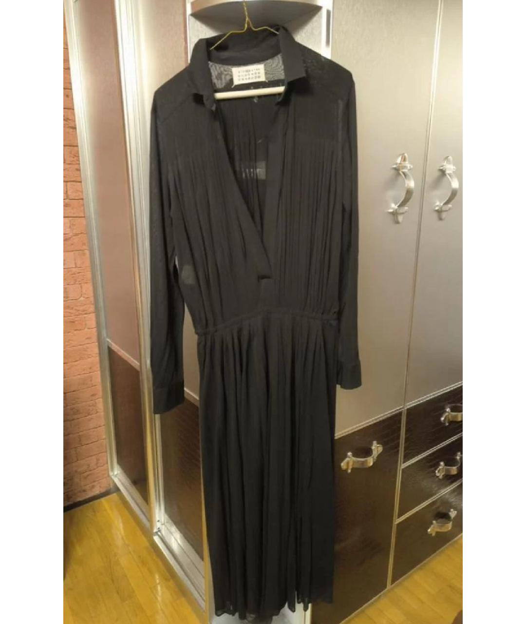 MAISON MARGIELA Черное вискозное вечернее платье, фото 6