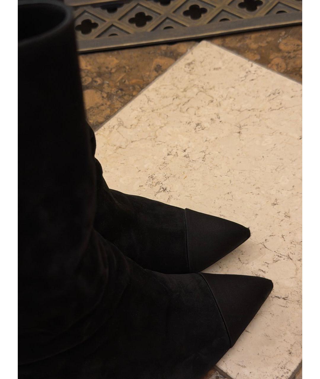 CHANEL Черные замшевые ботильоны, фото 7