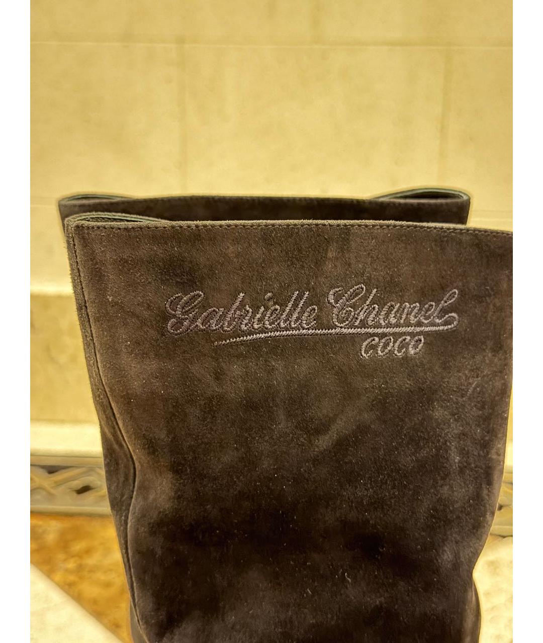 CHANEL Черные замшевые ботильоны, фото 6