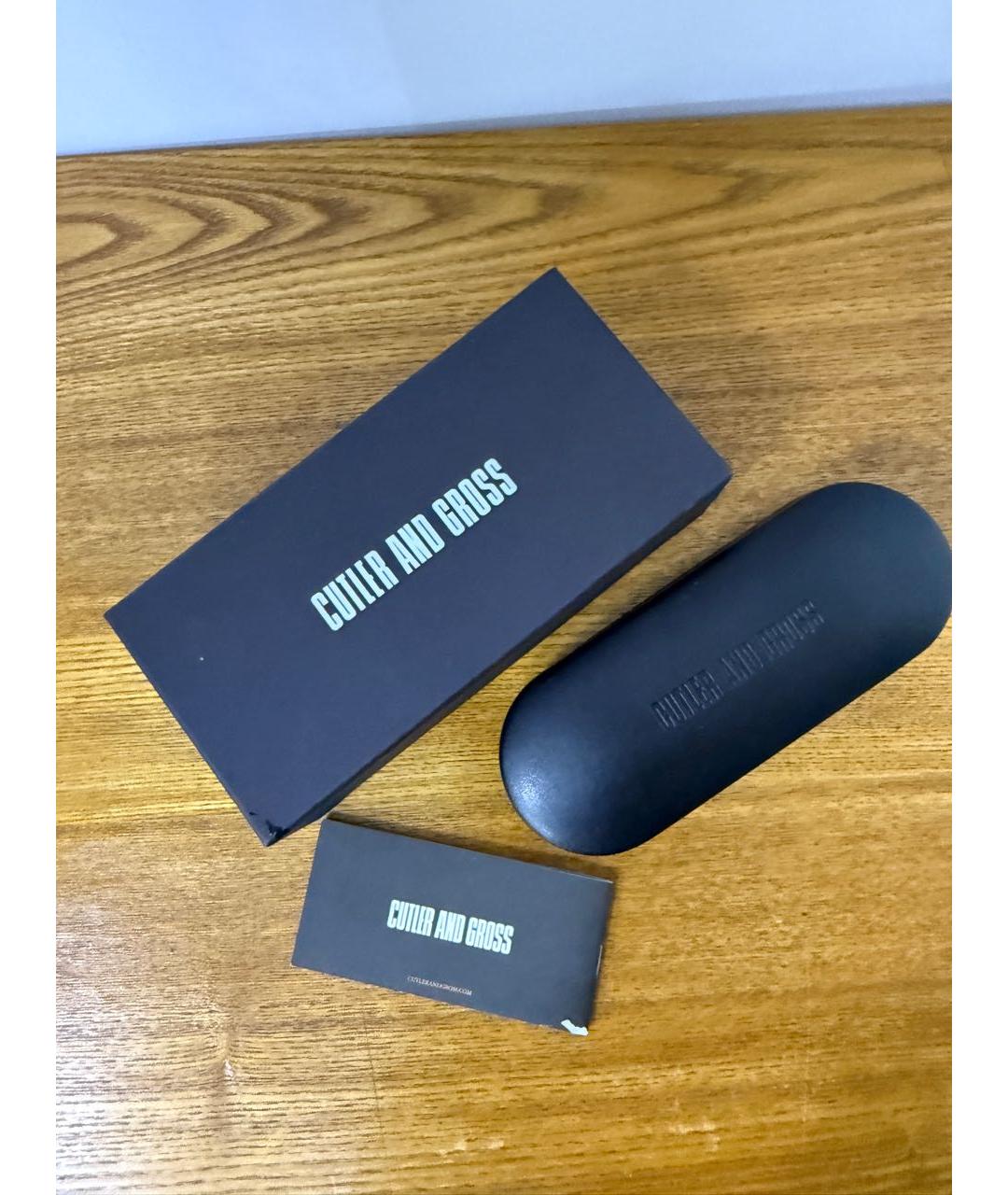 CUTLER AND GROSS Черные пластиковые солнцезащитные очки, фото 3