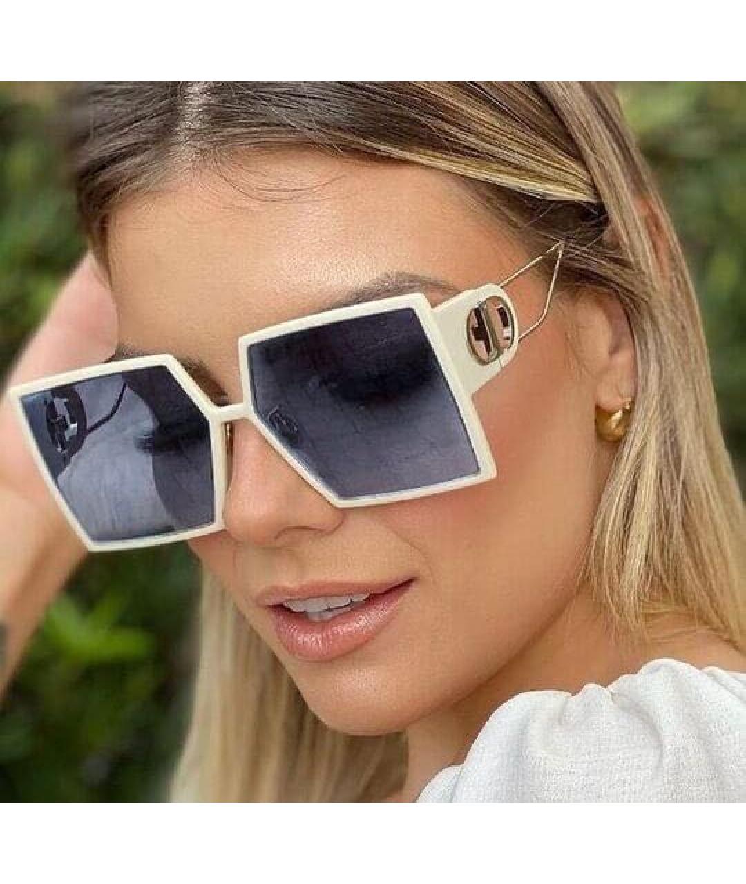 CHRISTIAN DIOR Белые пластиковые солнцезащитные очки, фото 3