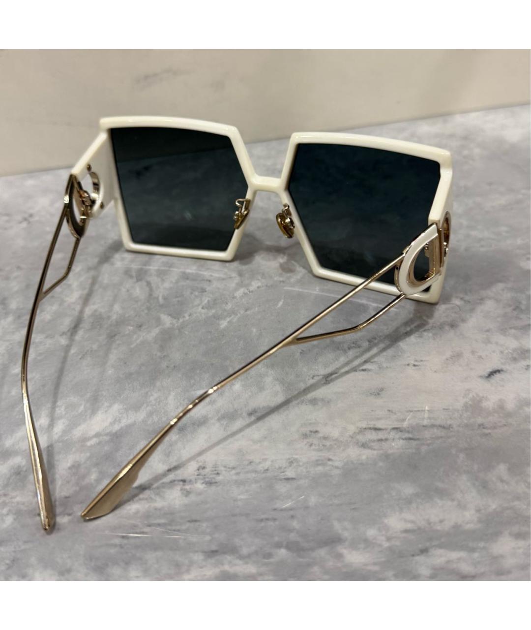 CHRISTIAN DIOR Белые пластиковые солнцезащитные очки, фото 6