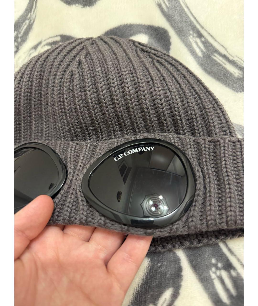 CP COMPANY Антрацитовая шерстяная шапка, фото 3