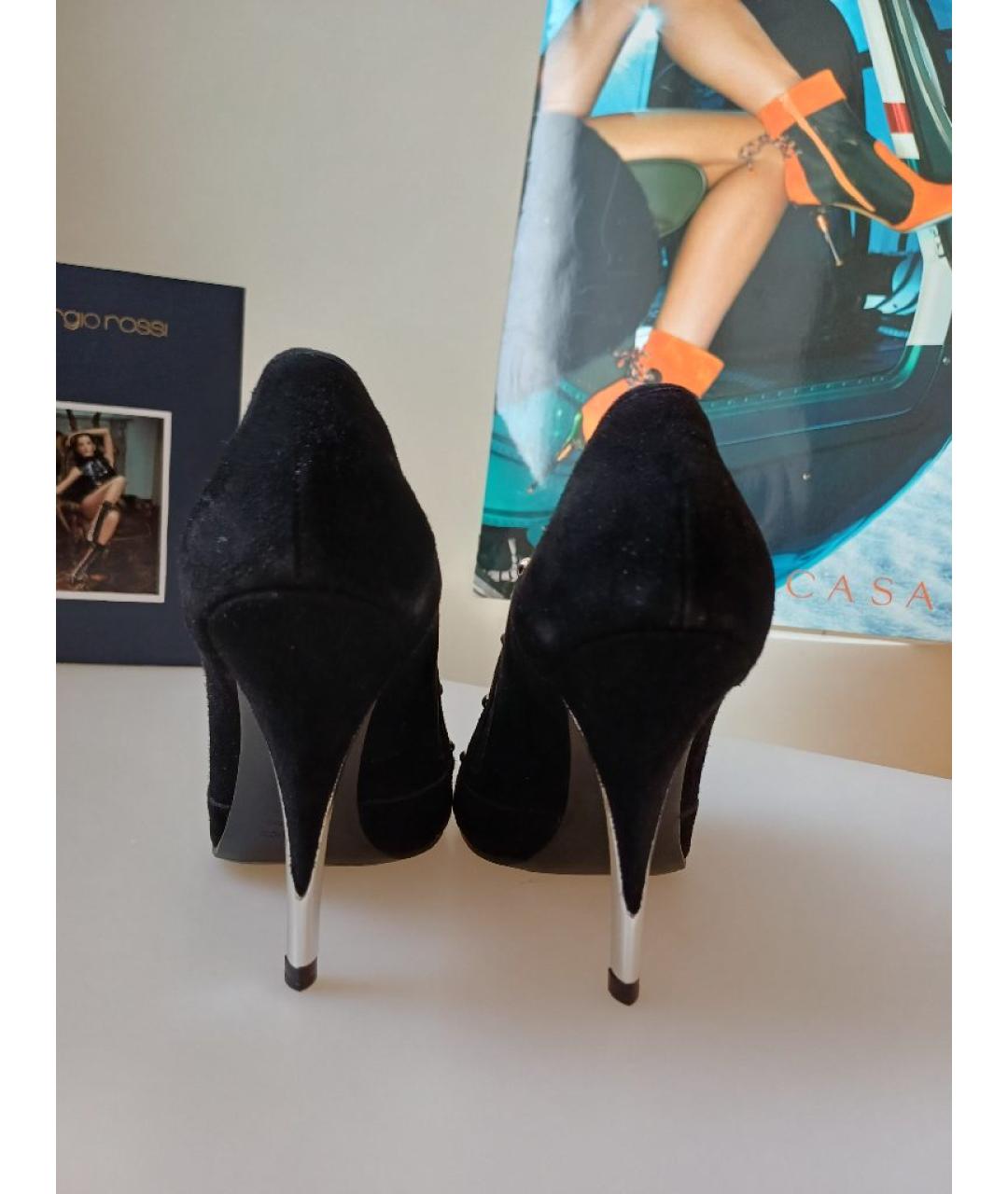 CASADEI Черные замшевые ботильоны, фото 8