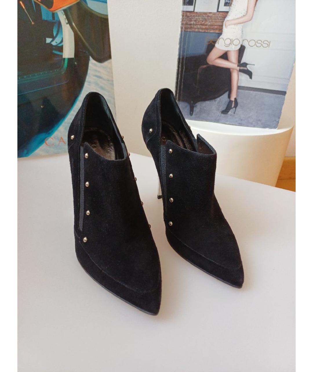 CASADEI Черные замшевые ботильоны, фото 6