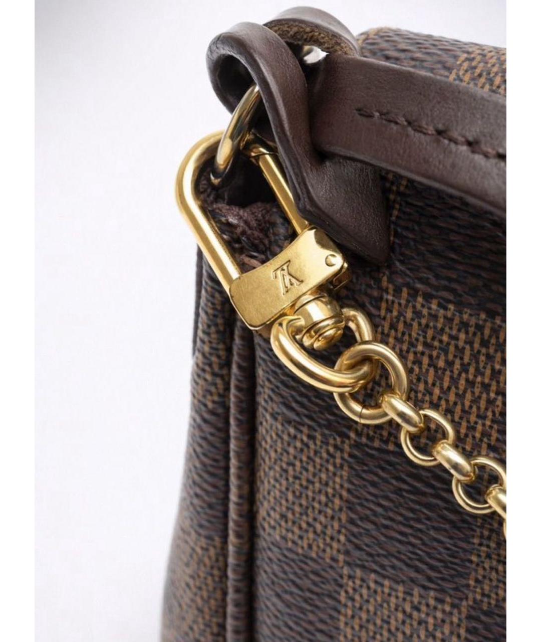 LOUIS VUITTON Коричневая кожаная сумка через плечо, фото 4