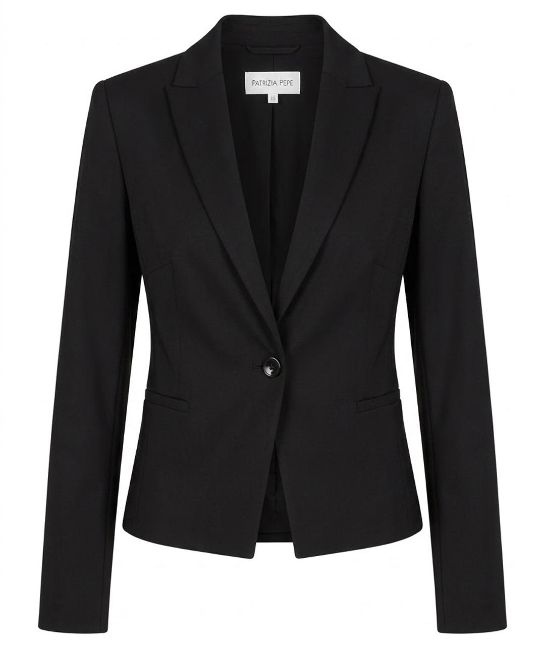 PATRIZIA PEPE Черный хлопковый жакет/пиджак, фото 1