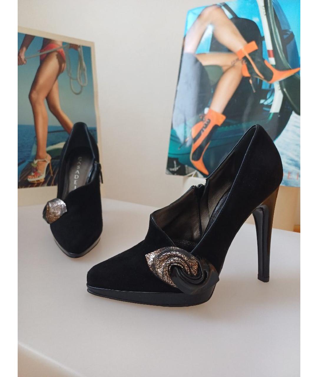 CASADEI Черные замшевые ботильоны, фото 4