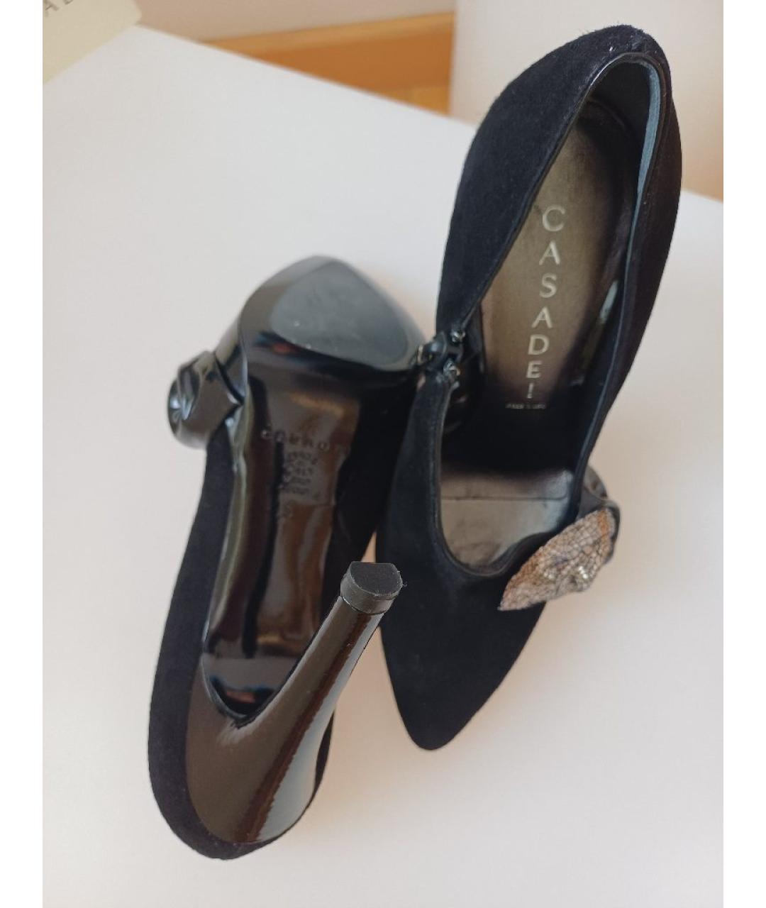 CASADEI Черные замшевые ботильоны, фото 8