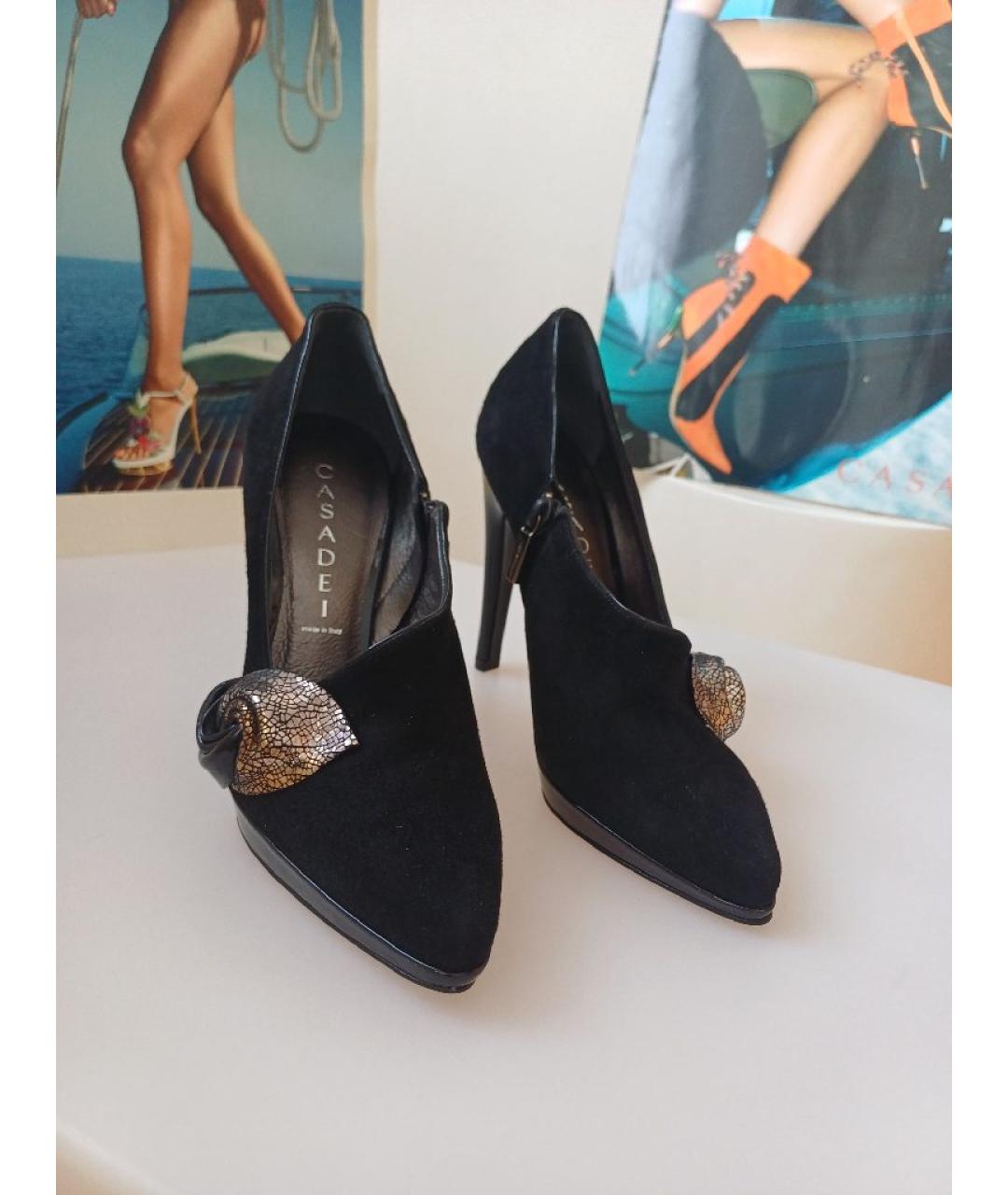 CASADEI Черные замшевые ботильоны, фото 3