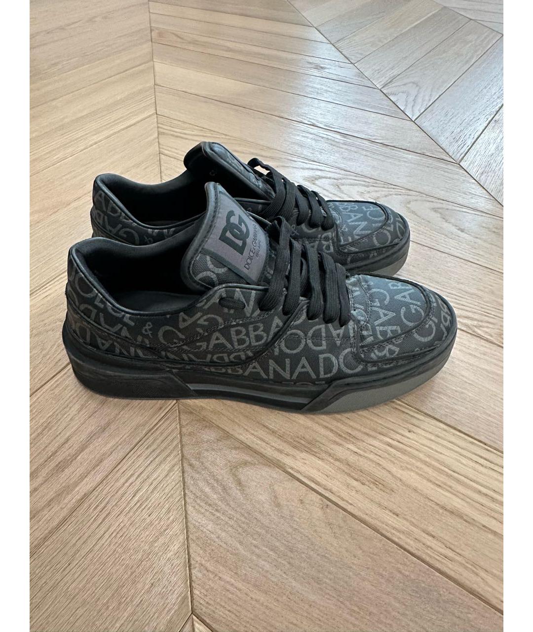 DOLCE&GABBANA Черные кожаные низкие ботинки, фото 5