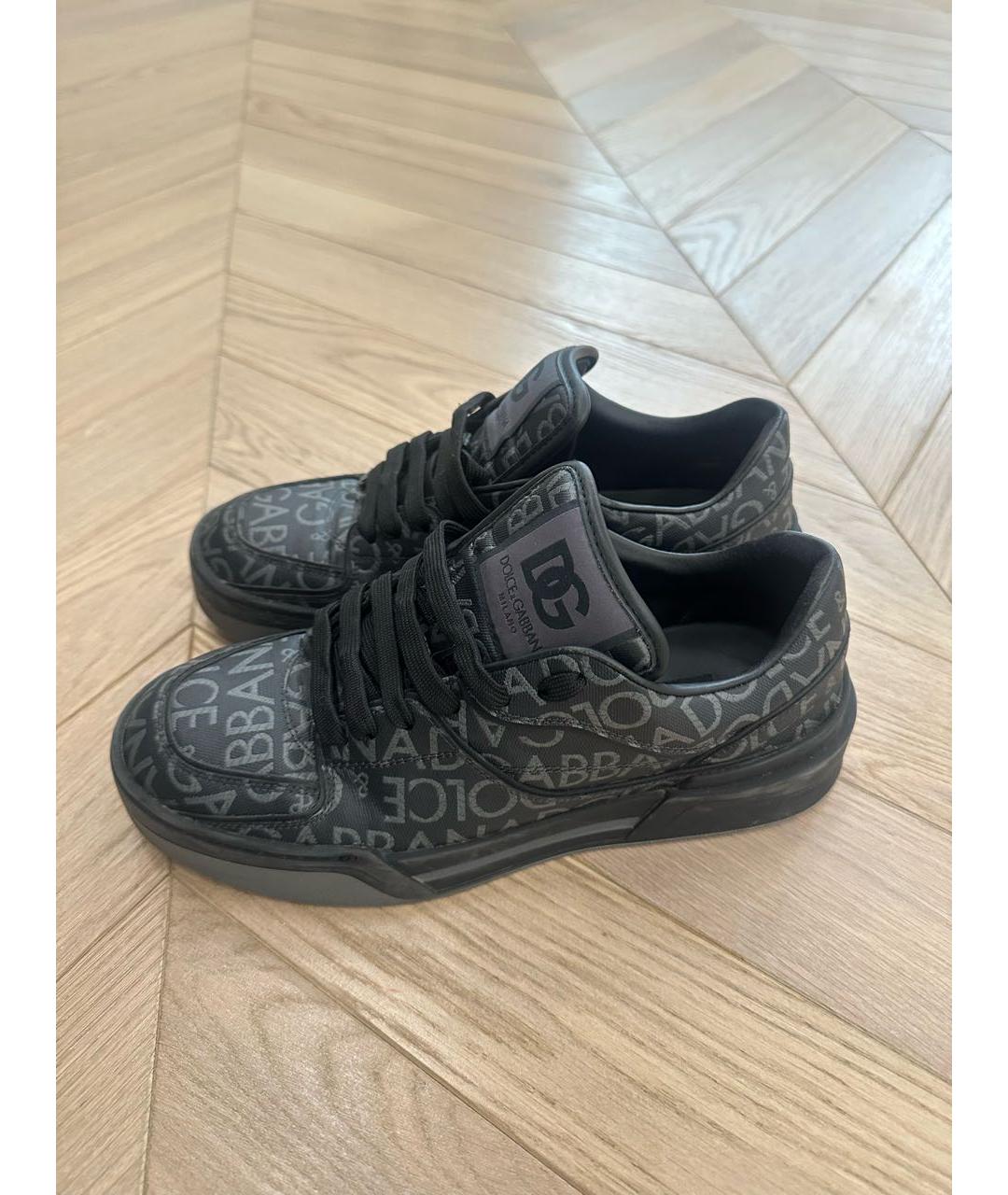 DOLCE&GABBANA Черные кожаные низкие ботинки, фото 3