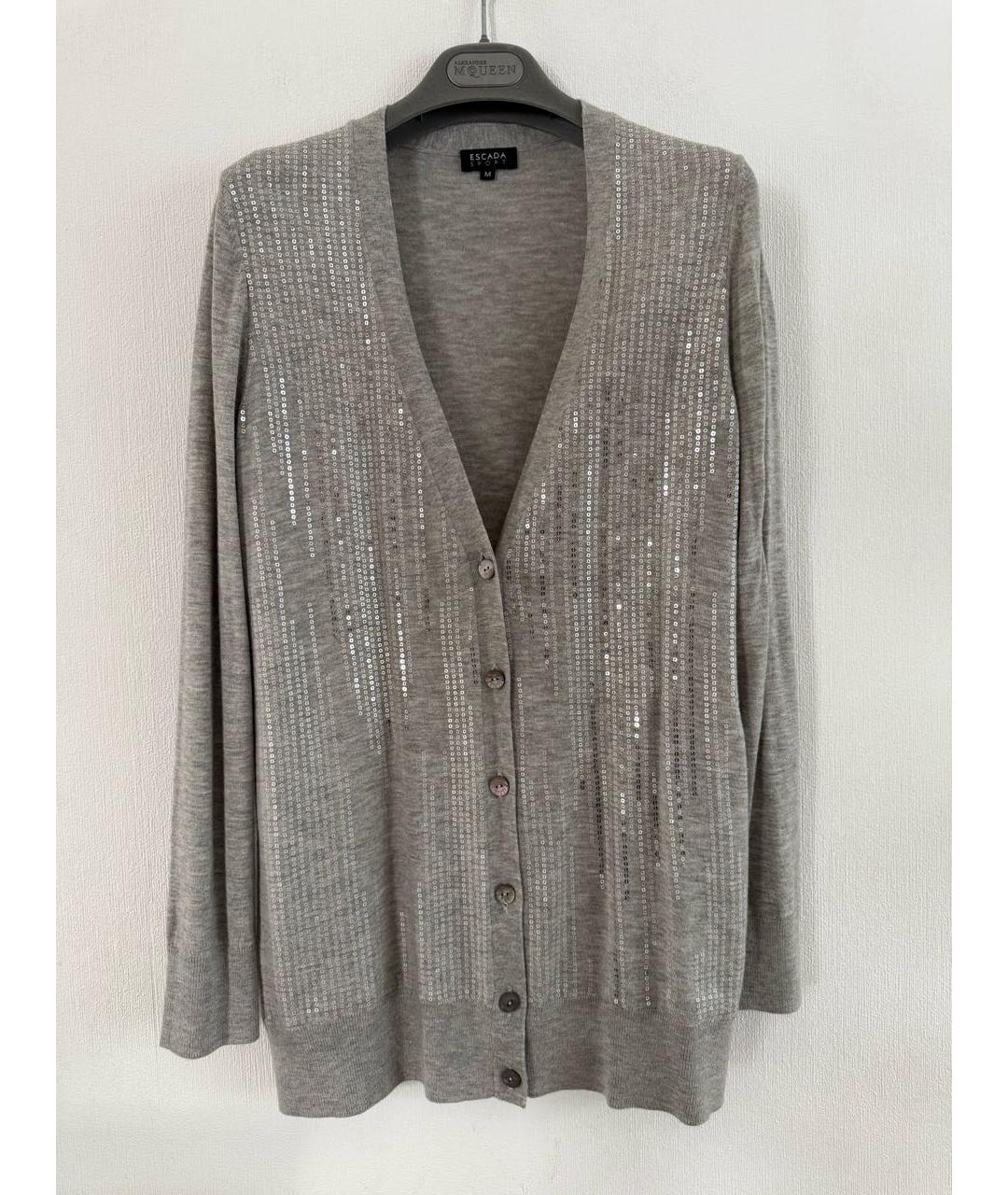 ESCADA Серый полиамидовый кардиган, фото 9