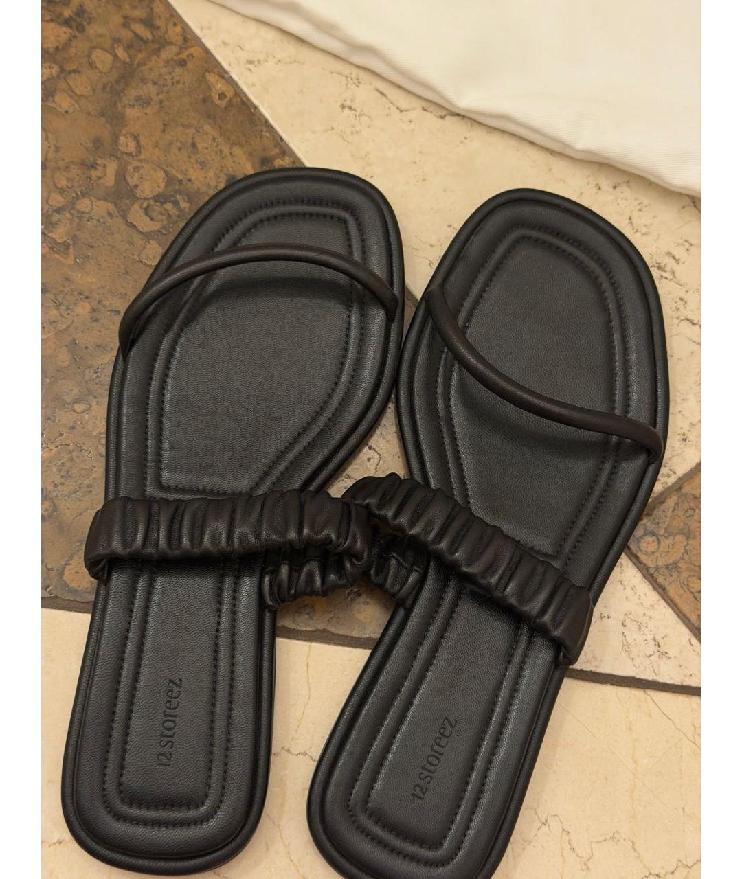 12 STOREEZ Черные сандалии из искусственной кожи, фото 6