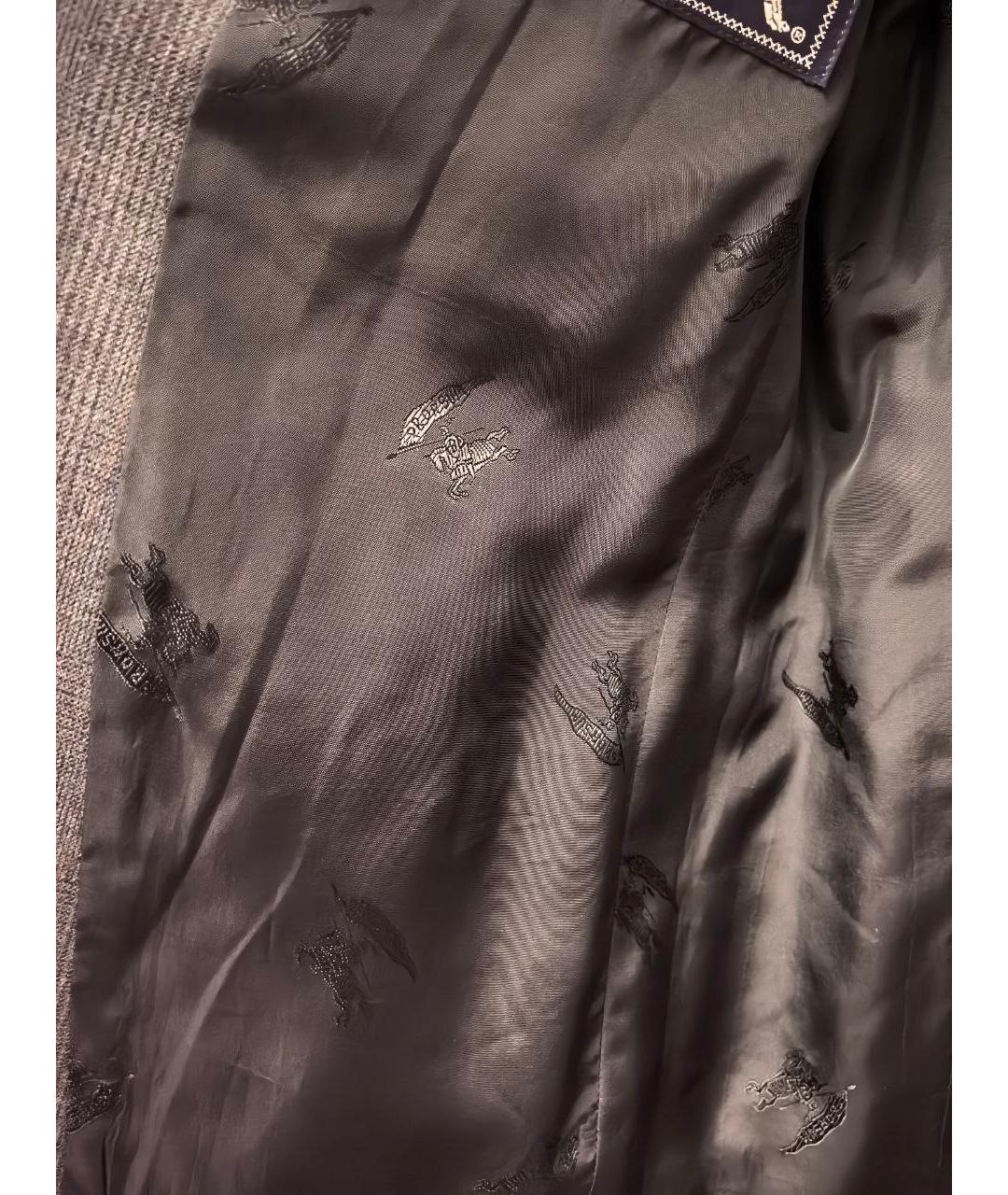 BURBERRY Серый шерстяной пиджак, фото 4