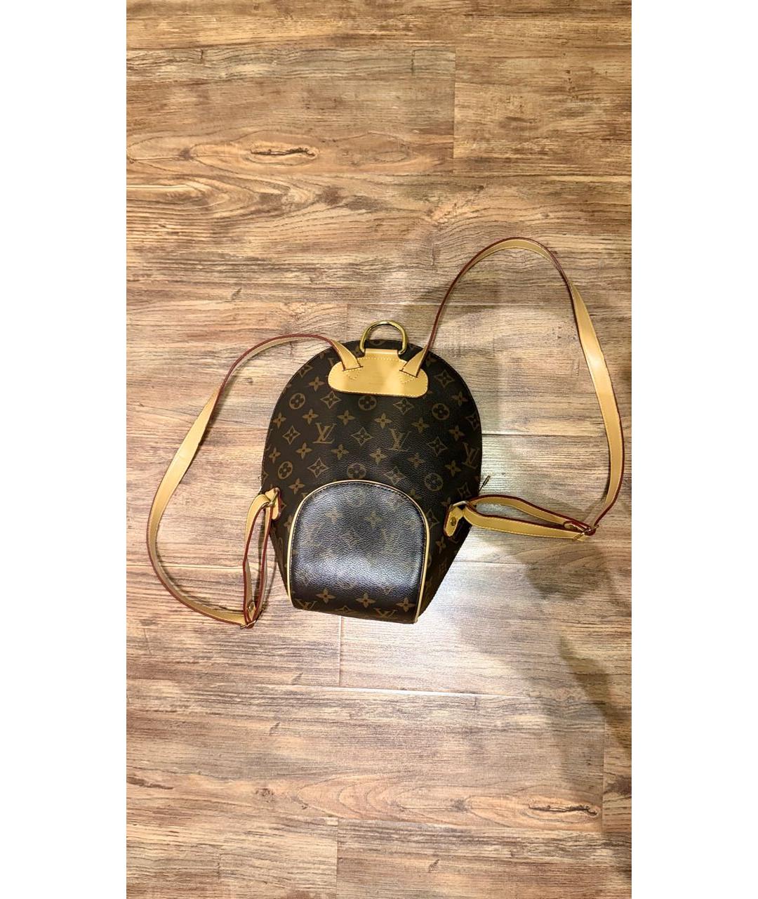 LOUIS VUITTON Коричневый кожаный рюкзак, фото 3