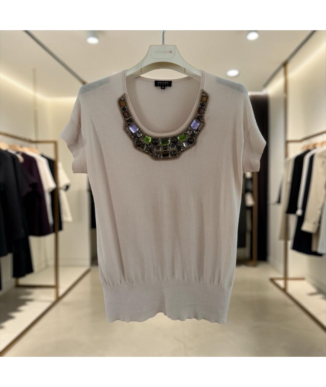 ESCADA Бежевый хлопковый джемпер / свитер, фото 8