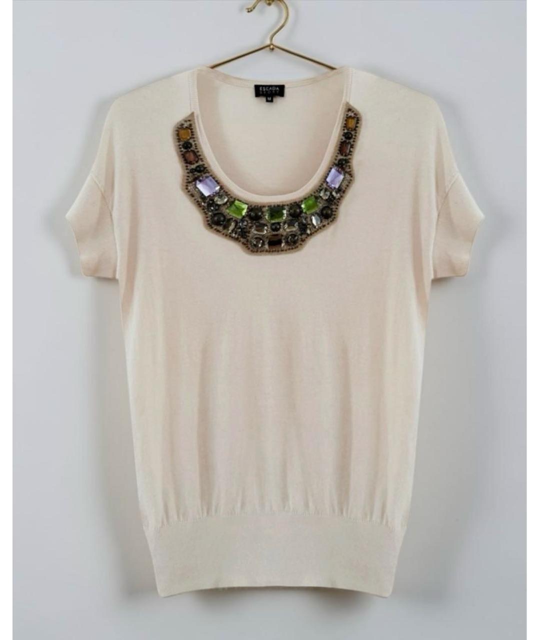 ESCADA Бежевый хлопковый джемпер / свитер, фото 6