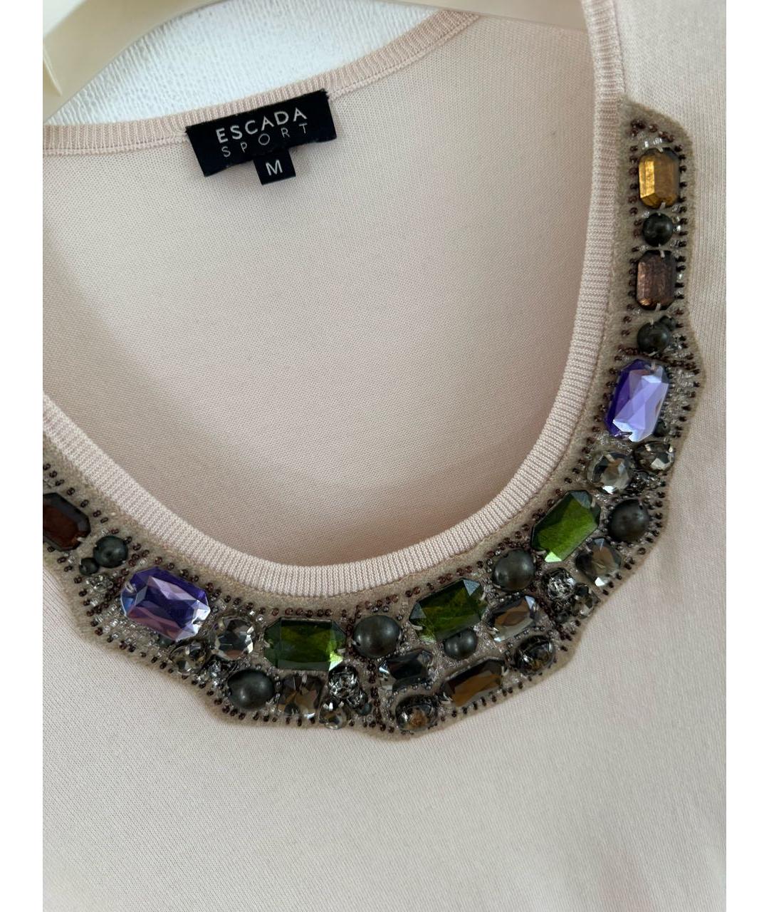 ESCADA Бежевый хлопковый джемпер / свитер, фото 3