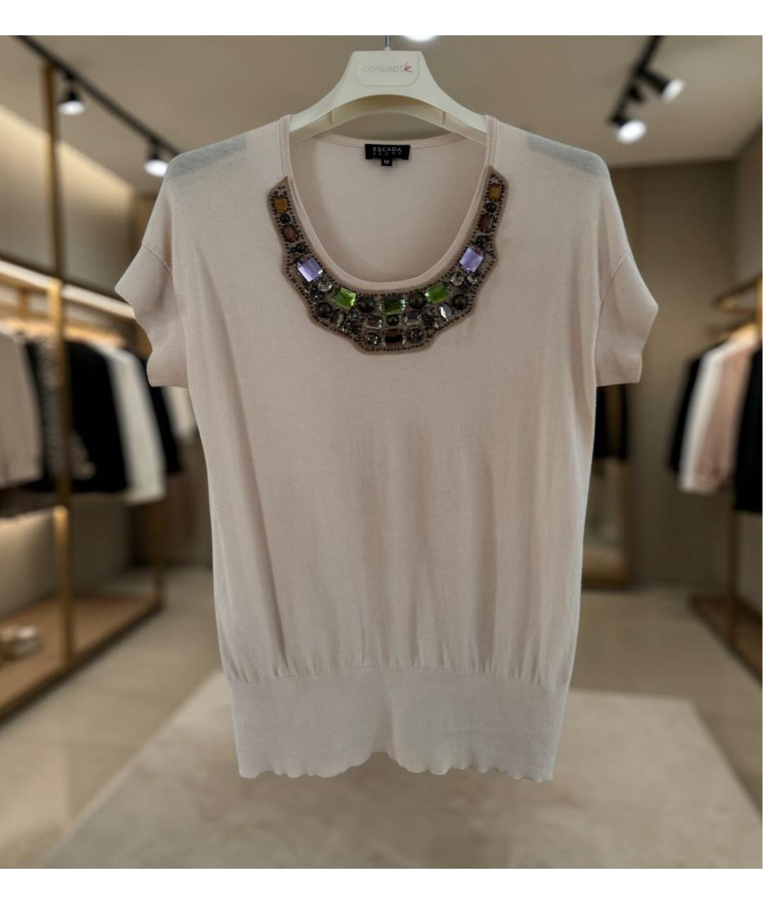 ESCADA Бежевый хлопковый джемпер / свитер, фото 6