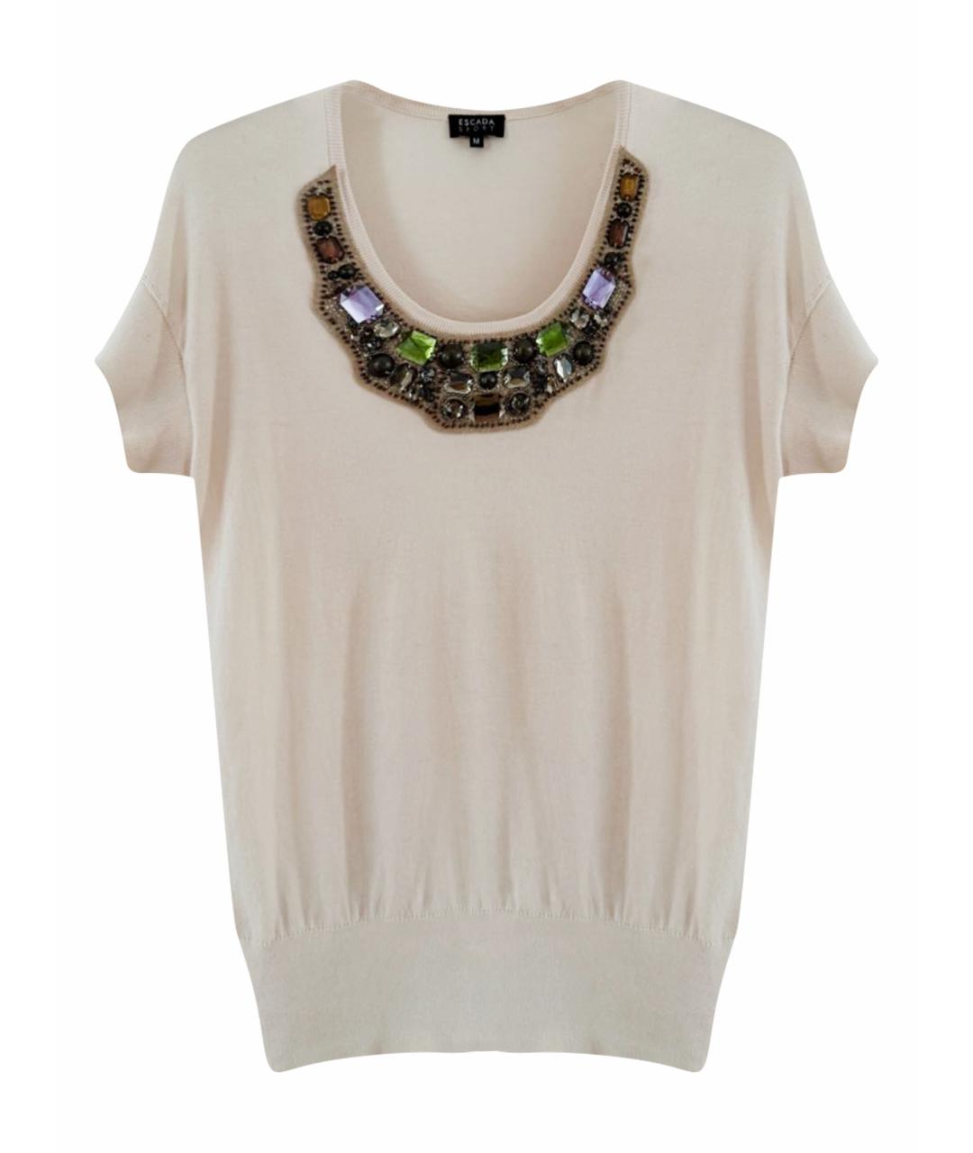 ESCADA Бежевый хлопковый джемпер / свитер, фото 1