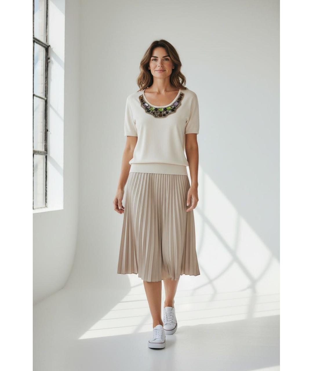 ESCADA Бежевый хлопковый джемпер / свитер, фото 2