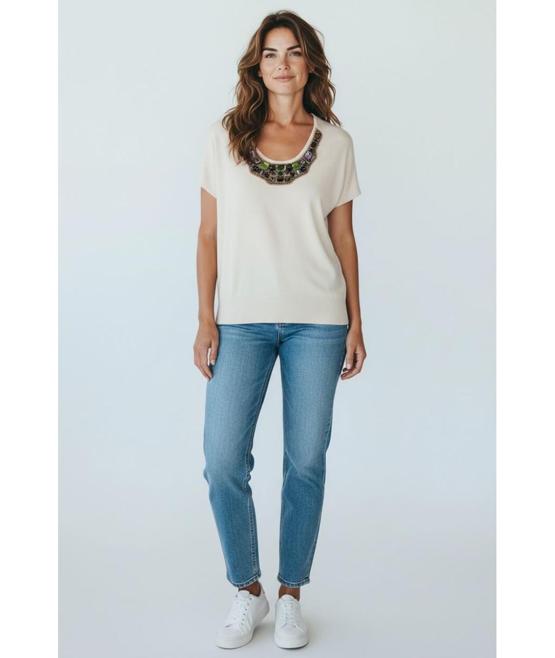 ESCADA Бежевый хлопковый джемпер / свитер, фото 8