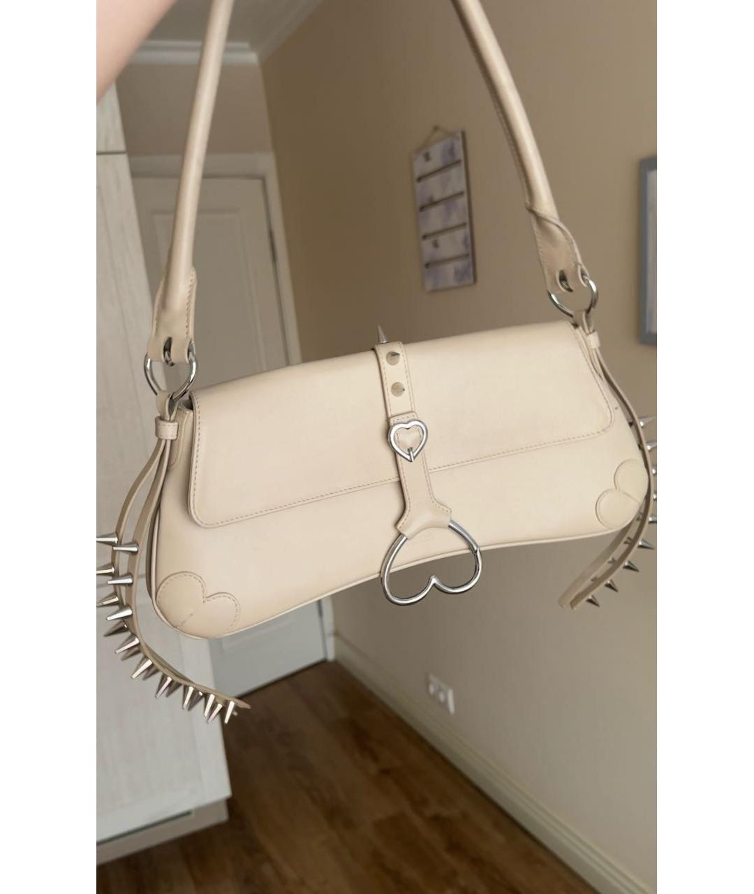 ABRA Бежевая кожаная сумка через плечо, фото 2