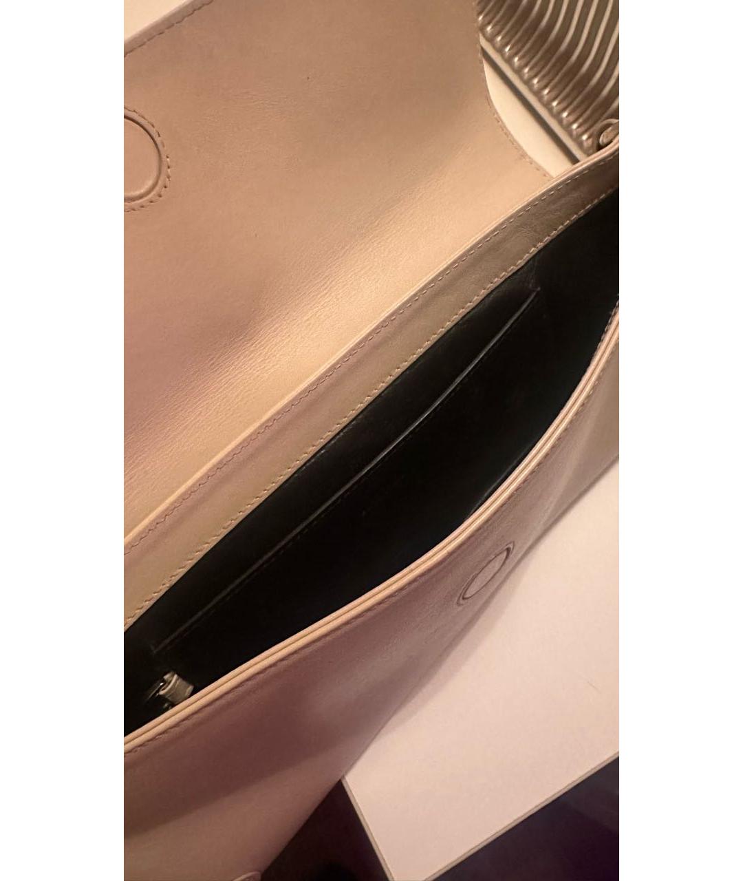 ABRA Бежевая кожаная сумка через плечо, фото 4