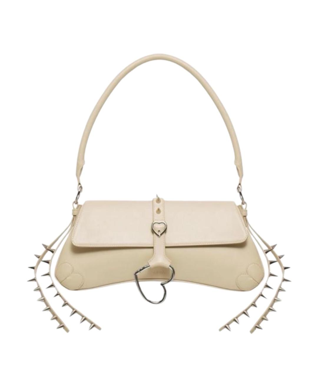 ABRA Бежевая кожаная сумка через плечо, фото 1