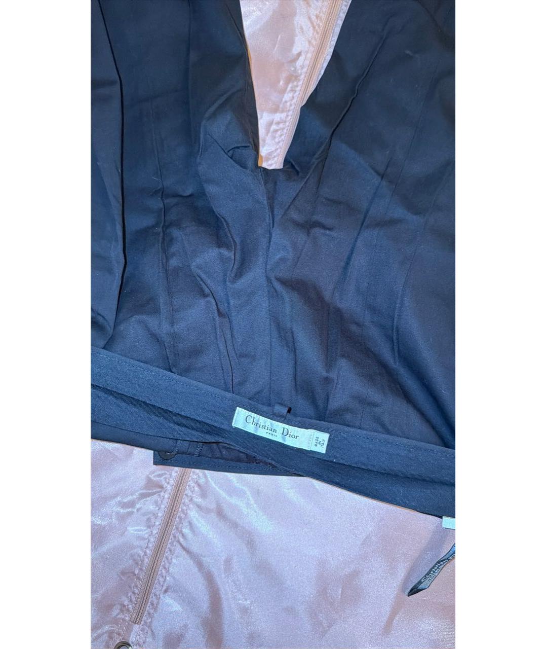 CHRISTIAN DIOR Черные хлопко-эластановые брюки узкие, фото 3