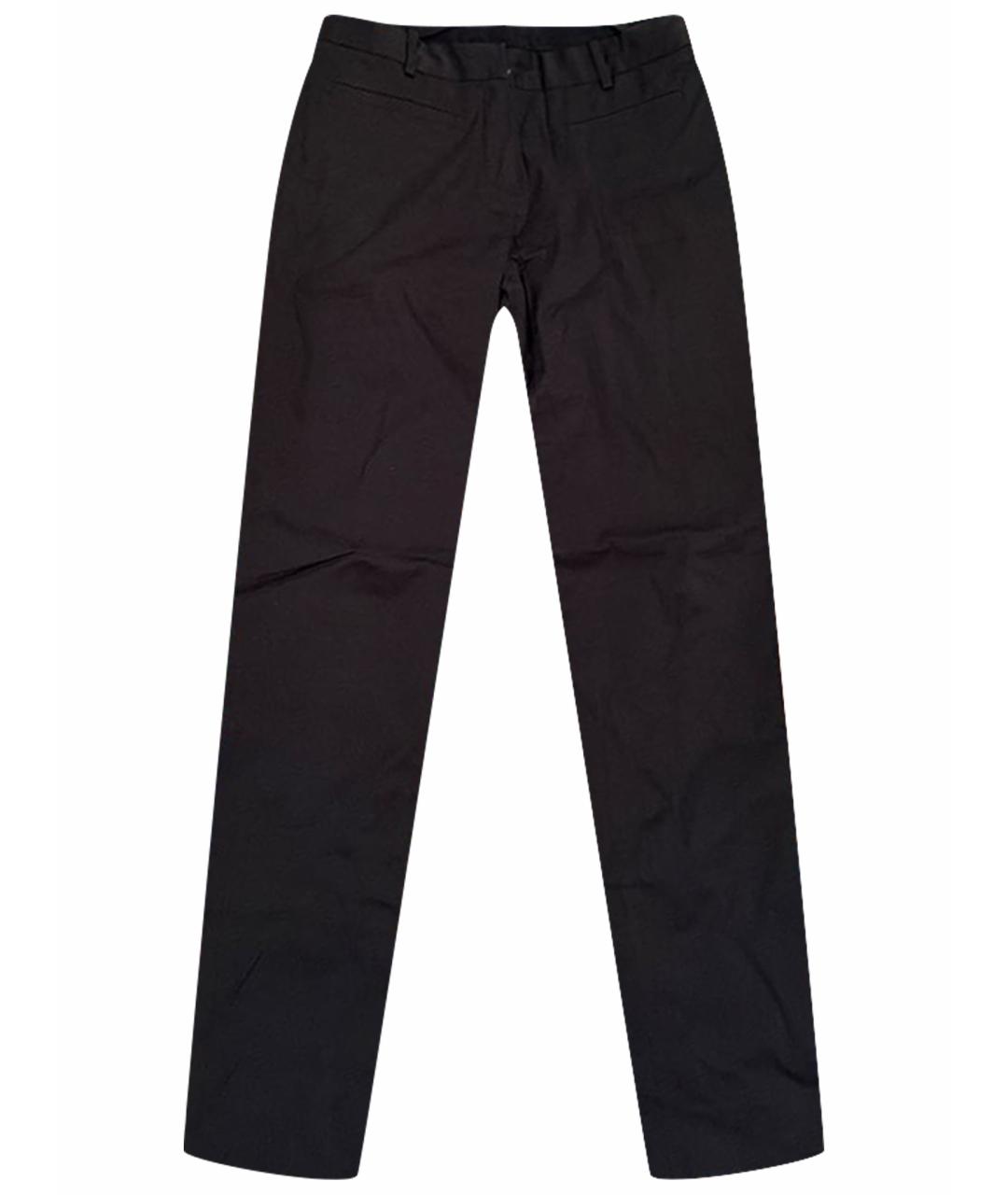 CHRISTIAN DIOR Черные хлопко-эластановые брюки узкие, фото 1