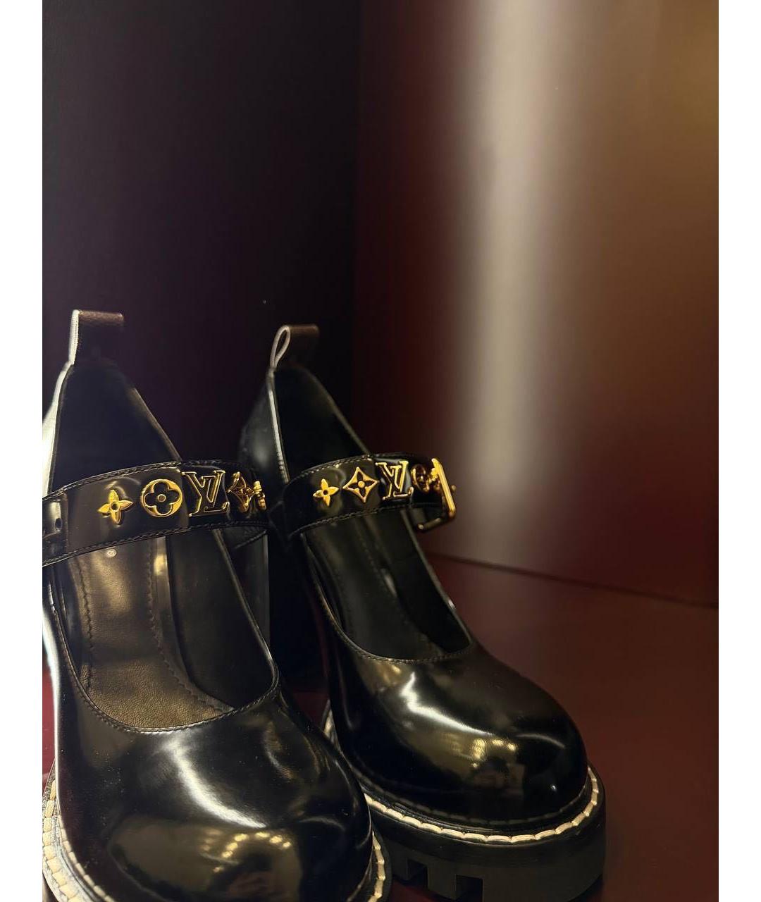 LOUIS VUITTON Черные кожаные туфли, фото 2